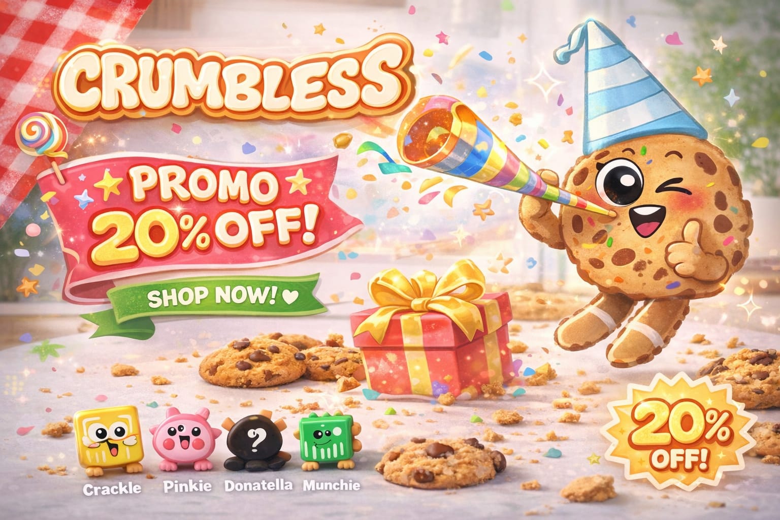 Happy Kid Eating Cookie